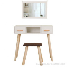 Desk Dressing Table with Mirror and Stool